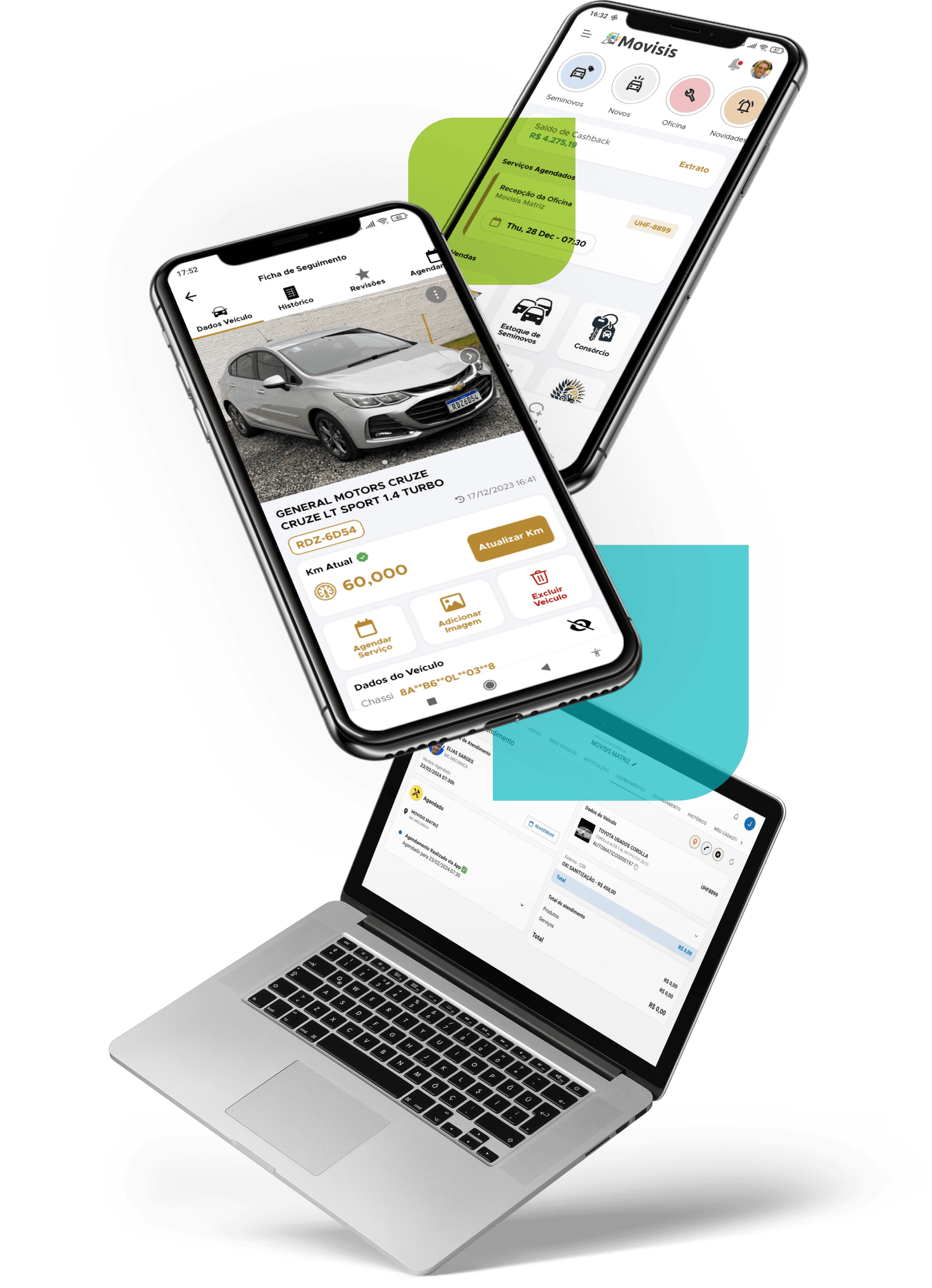 A plataforma Movisis em celular, tablet e desktop
